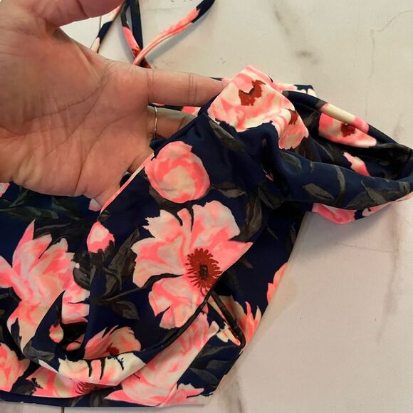 Nwt Tori Praver Anthropologie Pink Blue Floral One-Piece Swimsuit - Picture 4 of 4